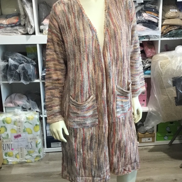 Boho Chic Long Open Cardigan NEW - Picture 2 of 16